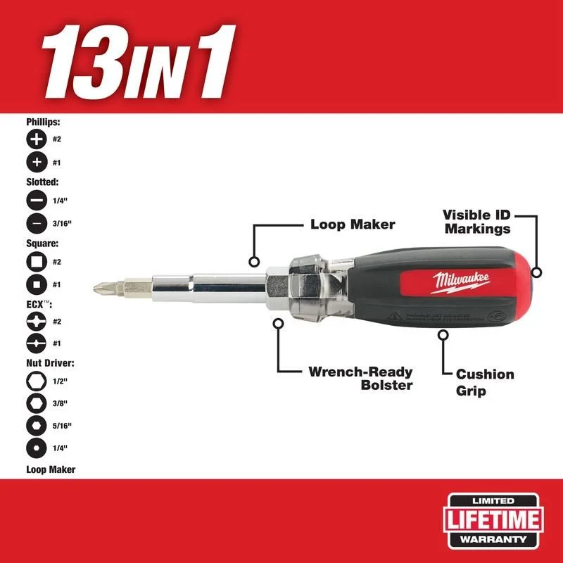 Milwaukee 48-22-2880 13in1 Cushion-Grip Screwdriver with ECX - Image 9
