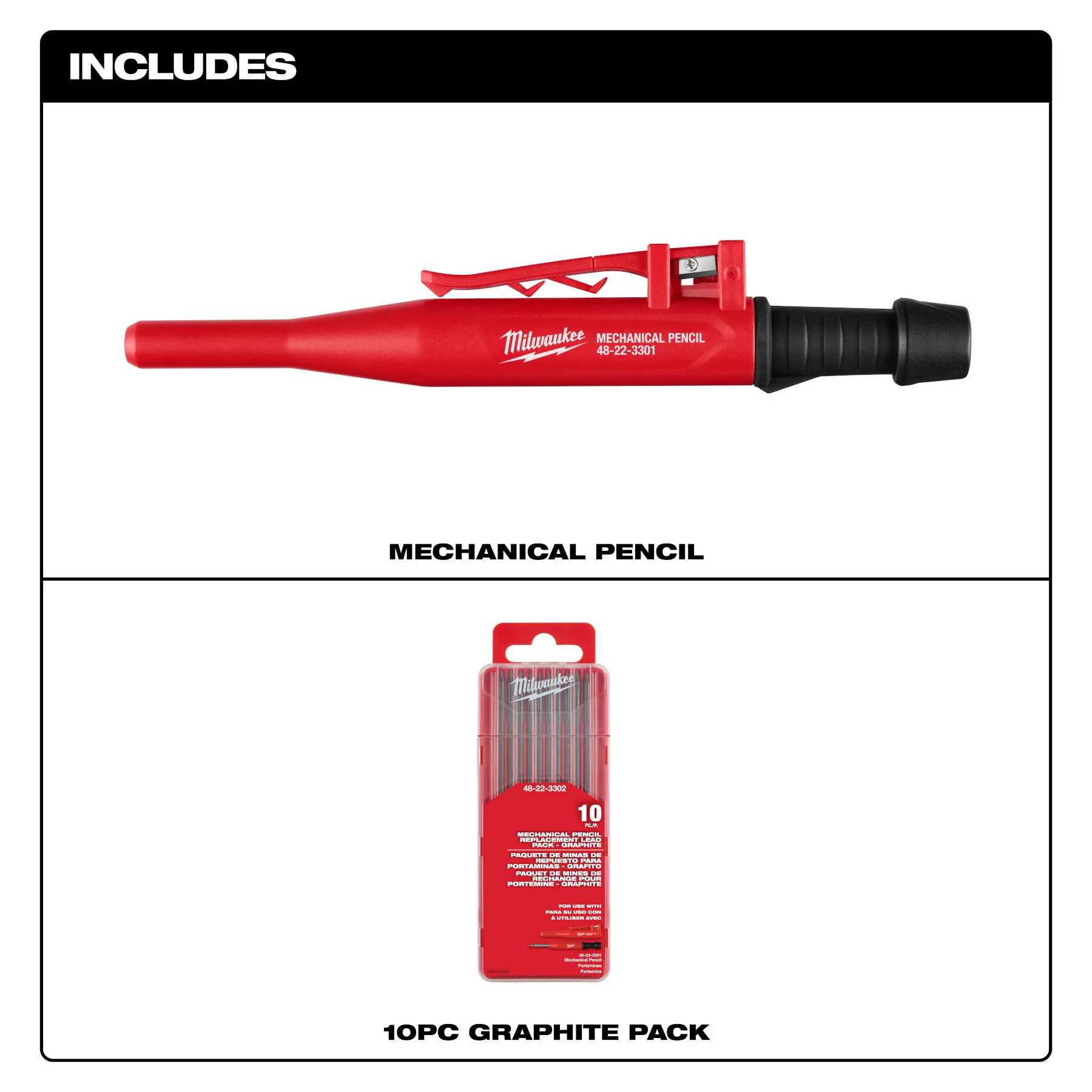 Milwaukee 48-22-3301 Mechanical Pencil with Lead Pack - Image 3