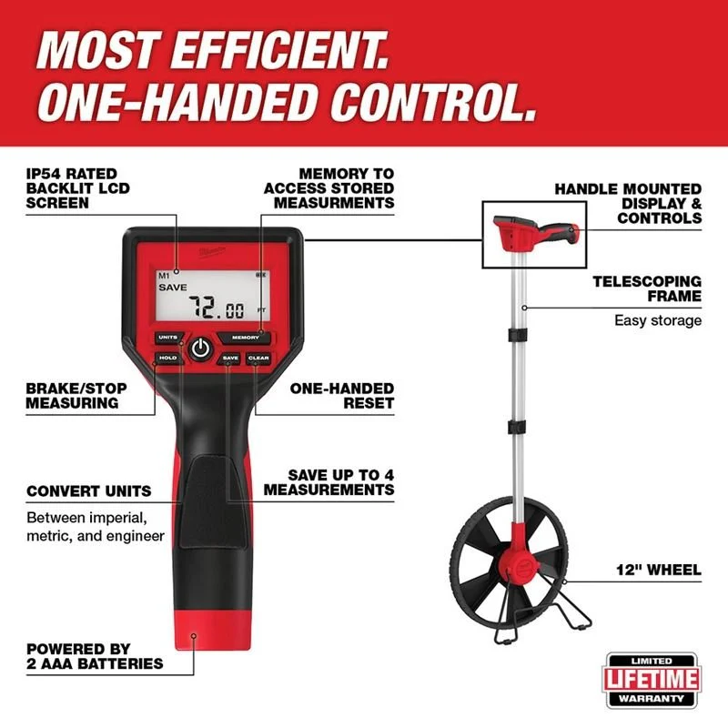 Milwaukee 48-22-5112 12 in Digital Measuring Wheel - Image 7