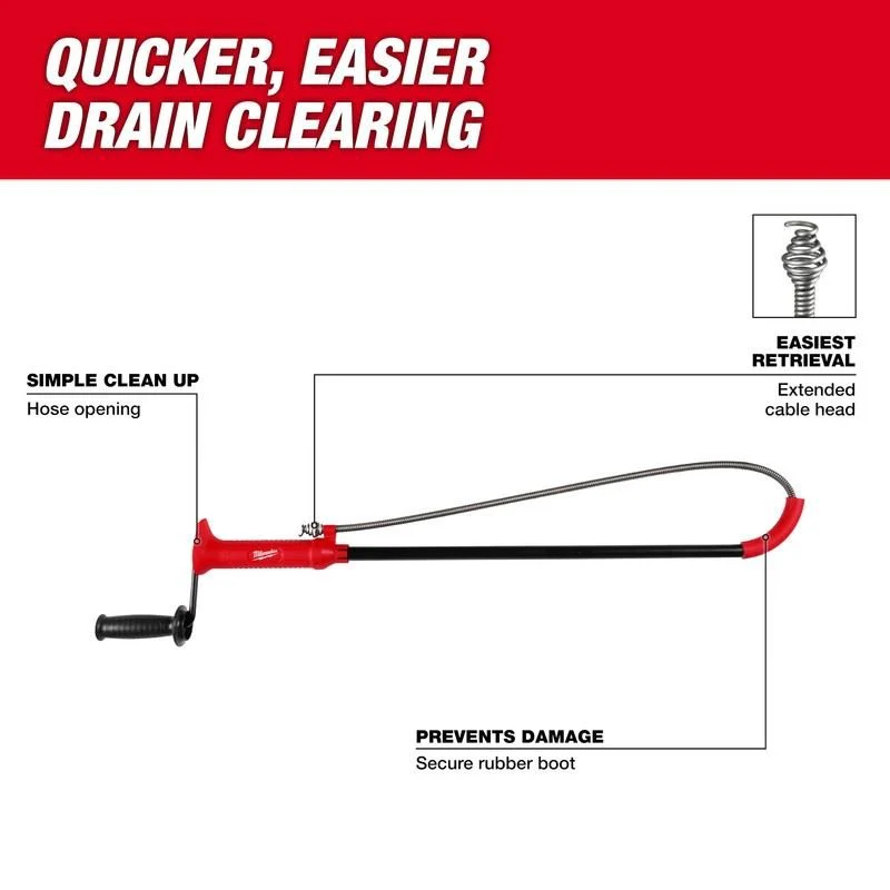 Milwaukee 48-22-5765 3' Toilet Auger - Image 2