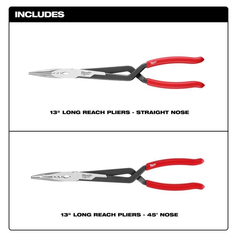 Milwaukee 48-22-6542 2PC Long Reach Pliers Set - Image 6