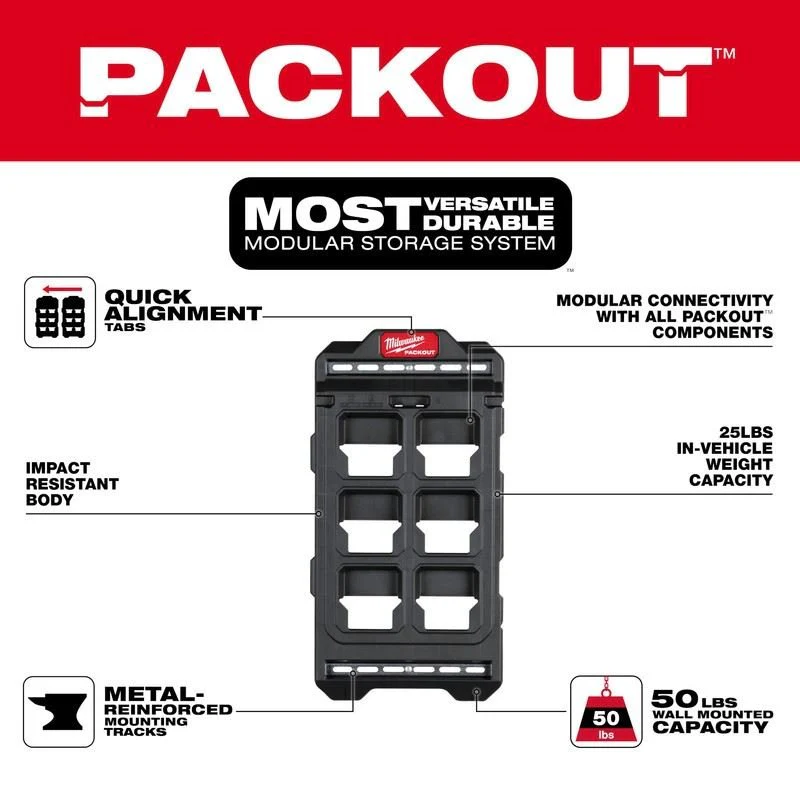 Milwaukee 48-22-8496 PACKOUT Compact Wall Plate - Image 11