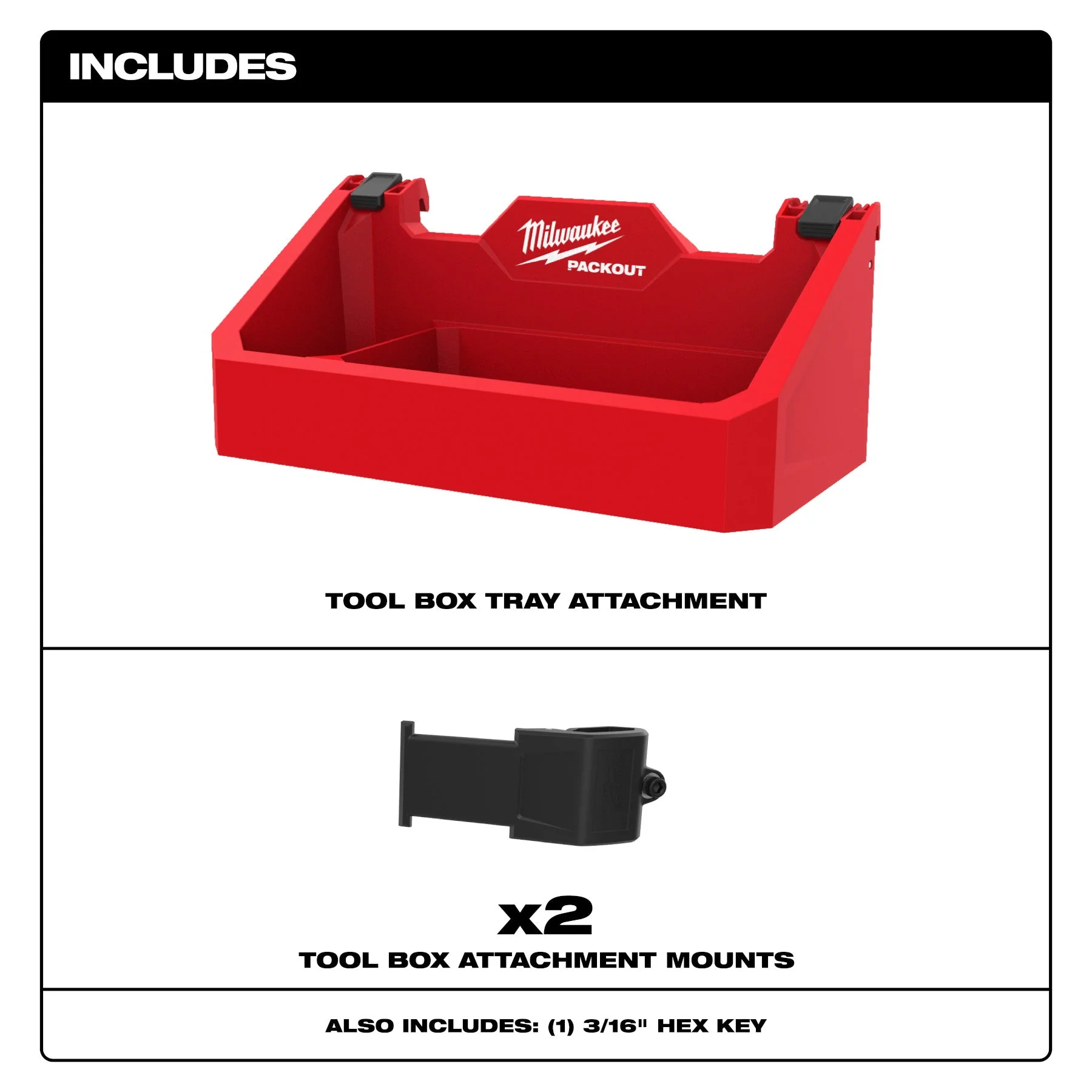 Milwaukee 48-22-8605 PACKOUT™ Tool Box Tray Attachment - Image 2
