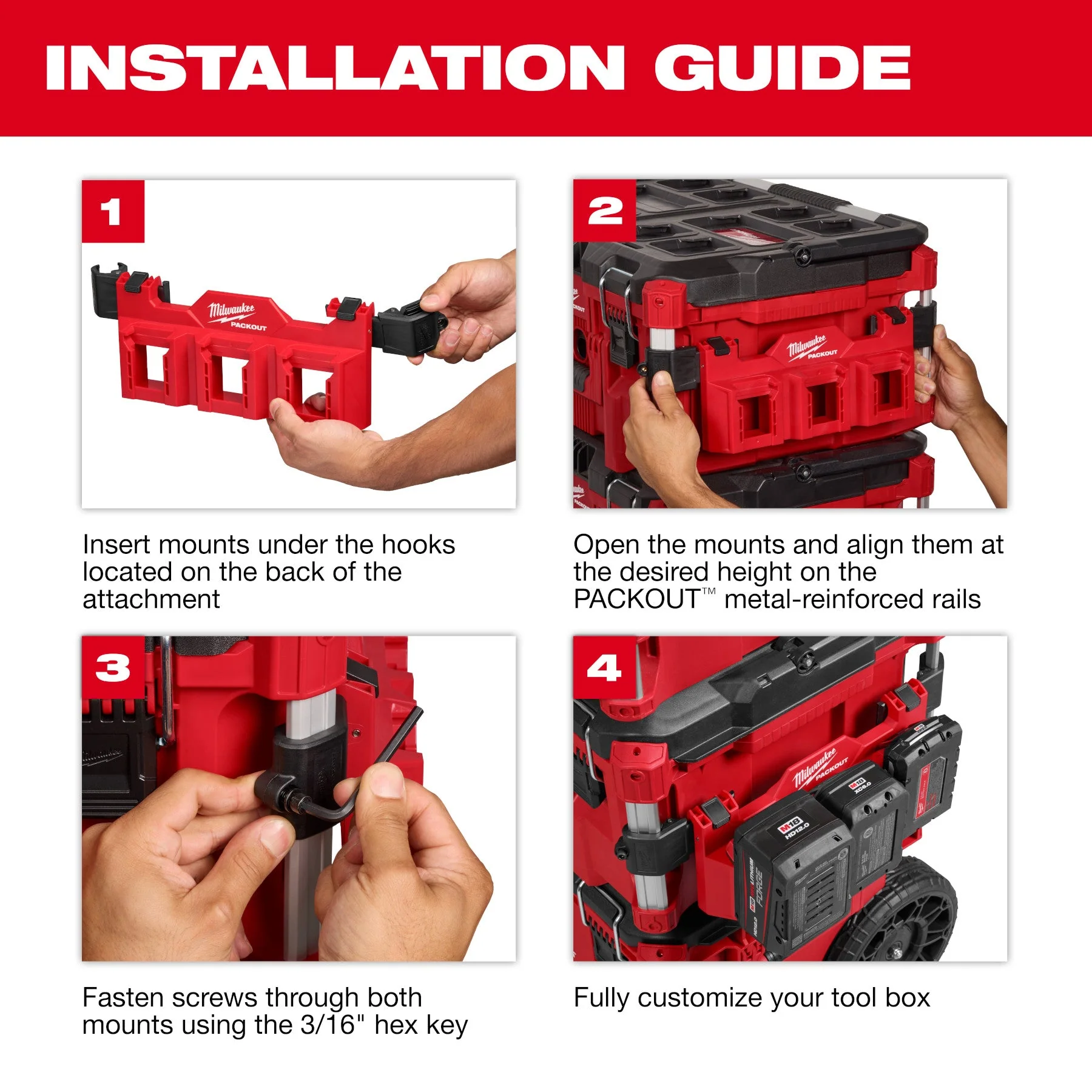 Milwaukee 48-22-8608 PACKOUT™ Tool Box Compact Plate - Image 3