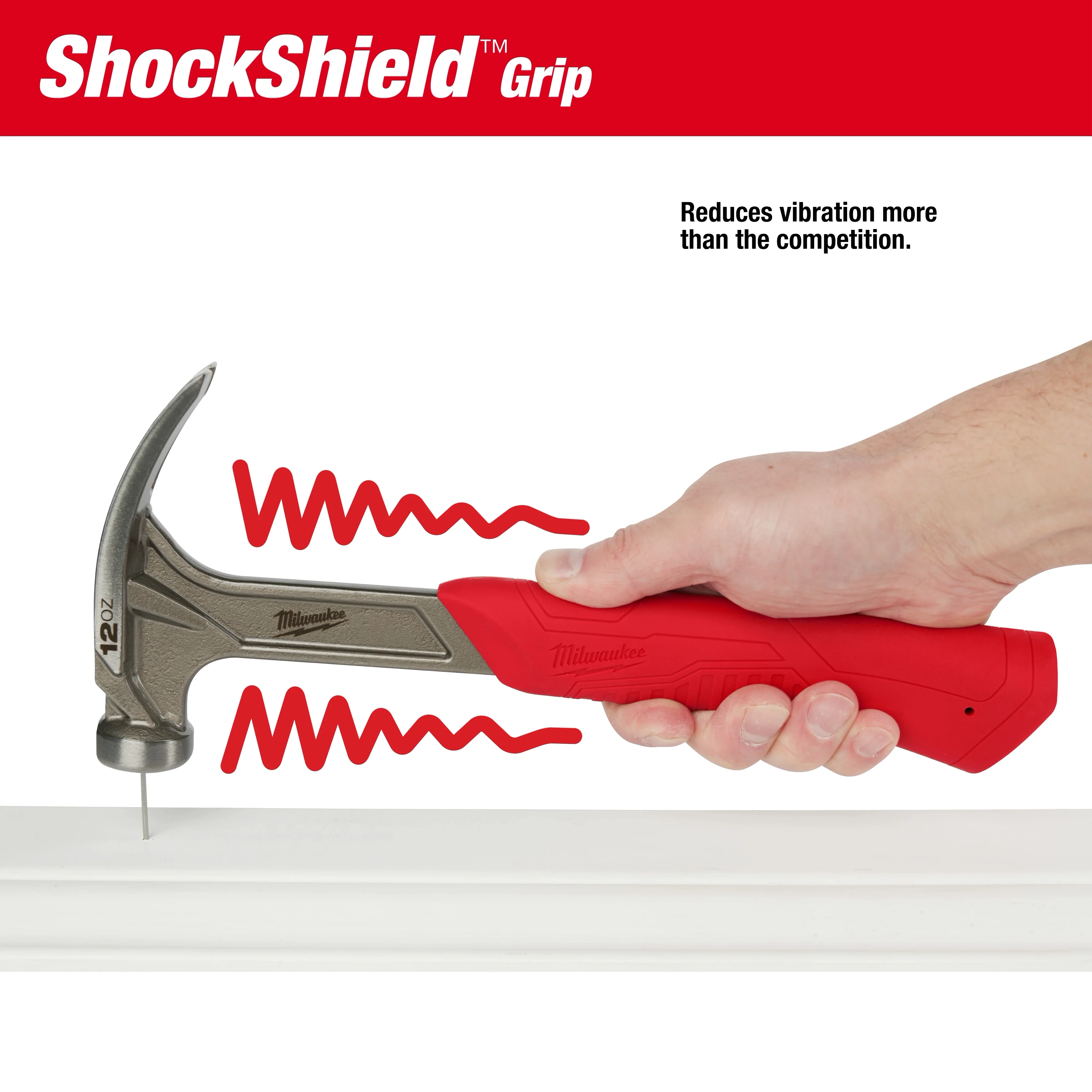 Milwaukee 48-22-9019 12 oz. Smooth Face Hybrid Claw Finish Hammer - Image 4