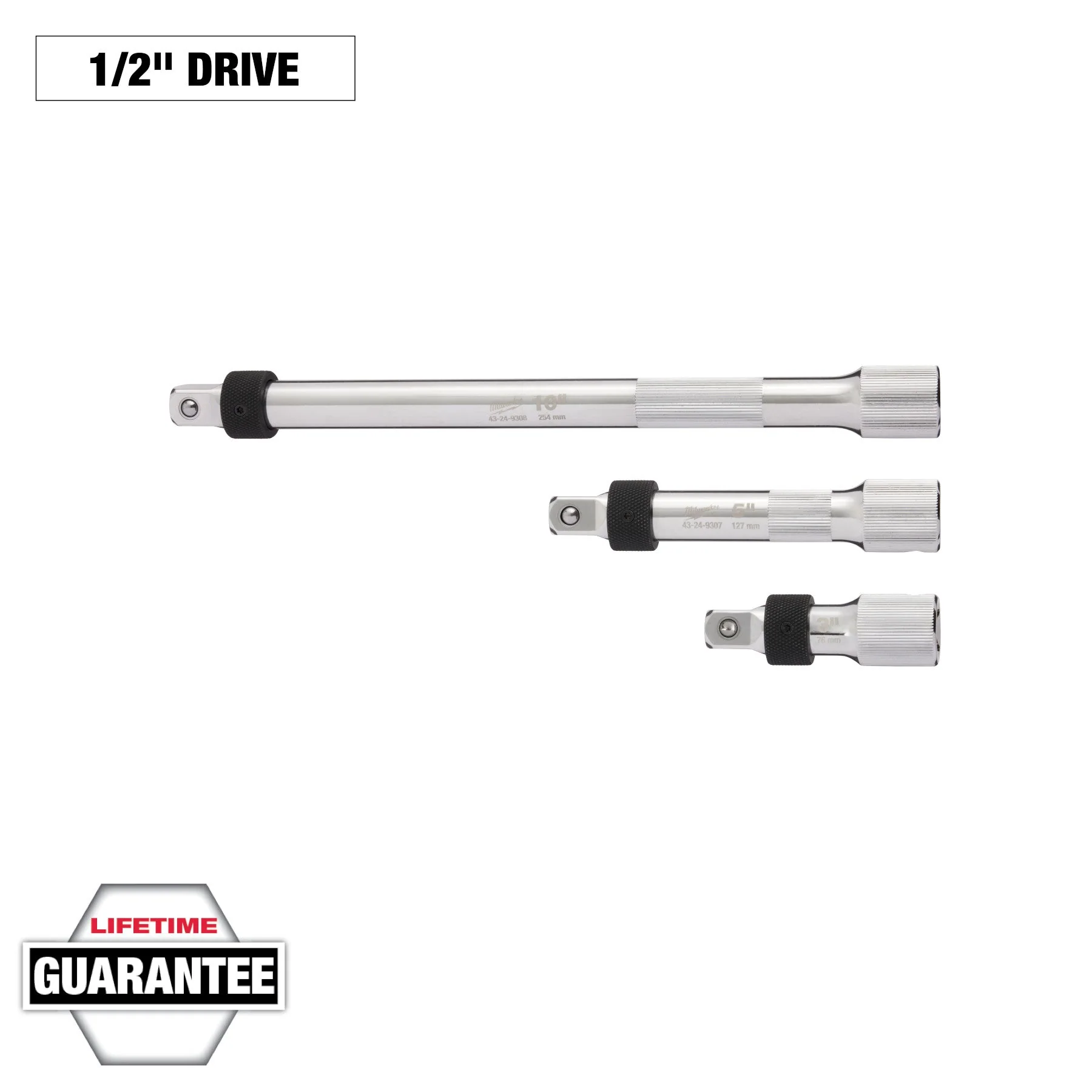 Milwaukee 48-22-9362 3pc 1/2” Drive Locking Extension Set