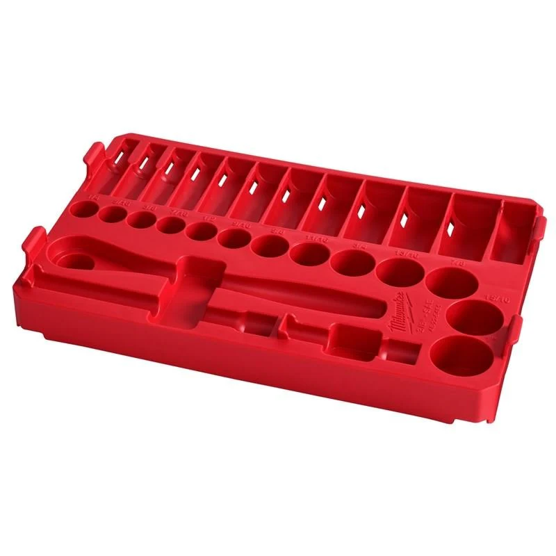 Milwaukee 48-22-9481 3/8in Drive 28pc Ratchet and Socket Set with PACKOUT Low-Profile Compact Organizer - SAE - Image 3
