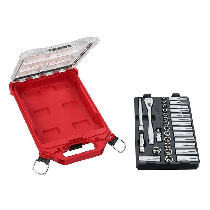Milwaukee 48-22-9482 3/8â€ Drive 32pc Ratchet & Socket Set with PACKOUT Low-Profile Compac - Image 4