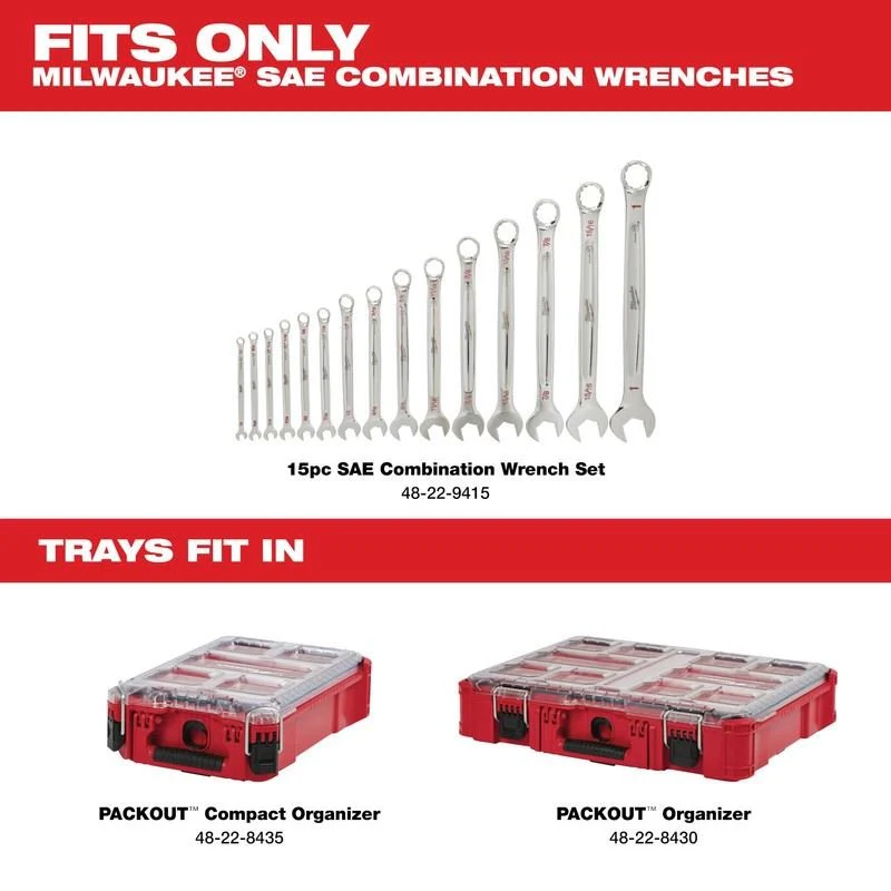 Milwaukee 48-22-9484T 15pc SAE Combination Wrench Trays - Image 3
