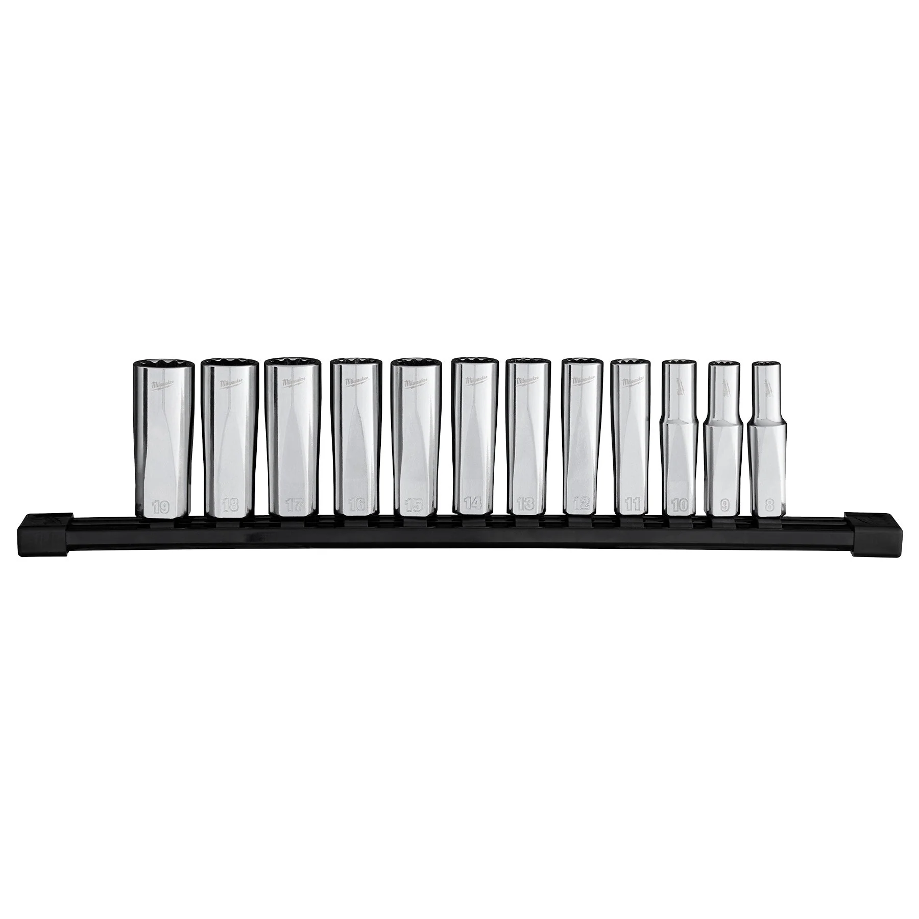 Milwaukee 48-22-9521 12pc 3/8” Drive 12-Point Deep Well Metric Socket Set