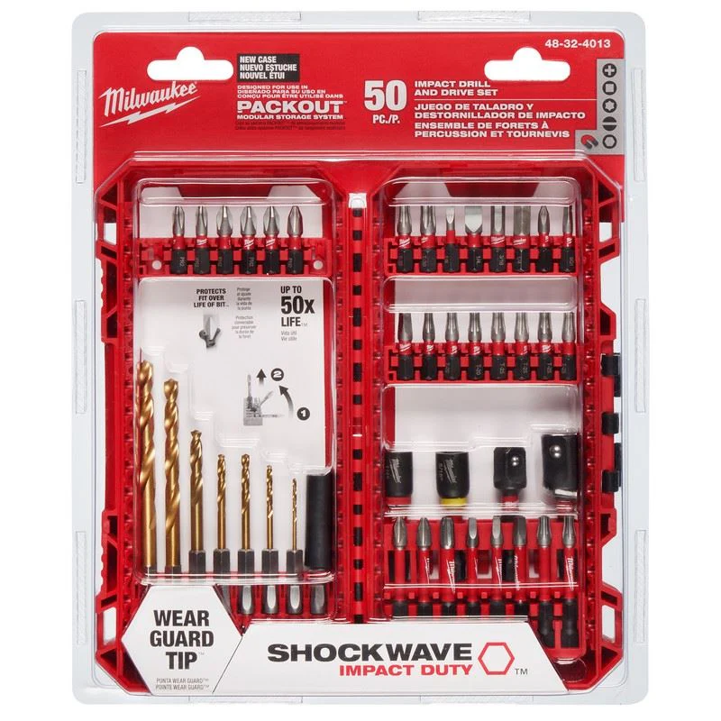 Milwaukee 48-32-4013 SHOCKWAVE Impact Duty Drill & Drive Set- 50PC - Image 2