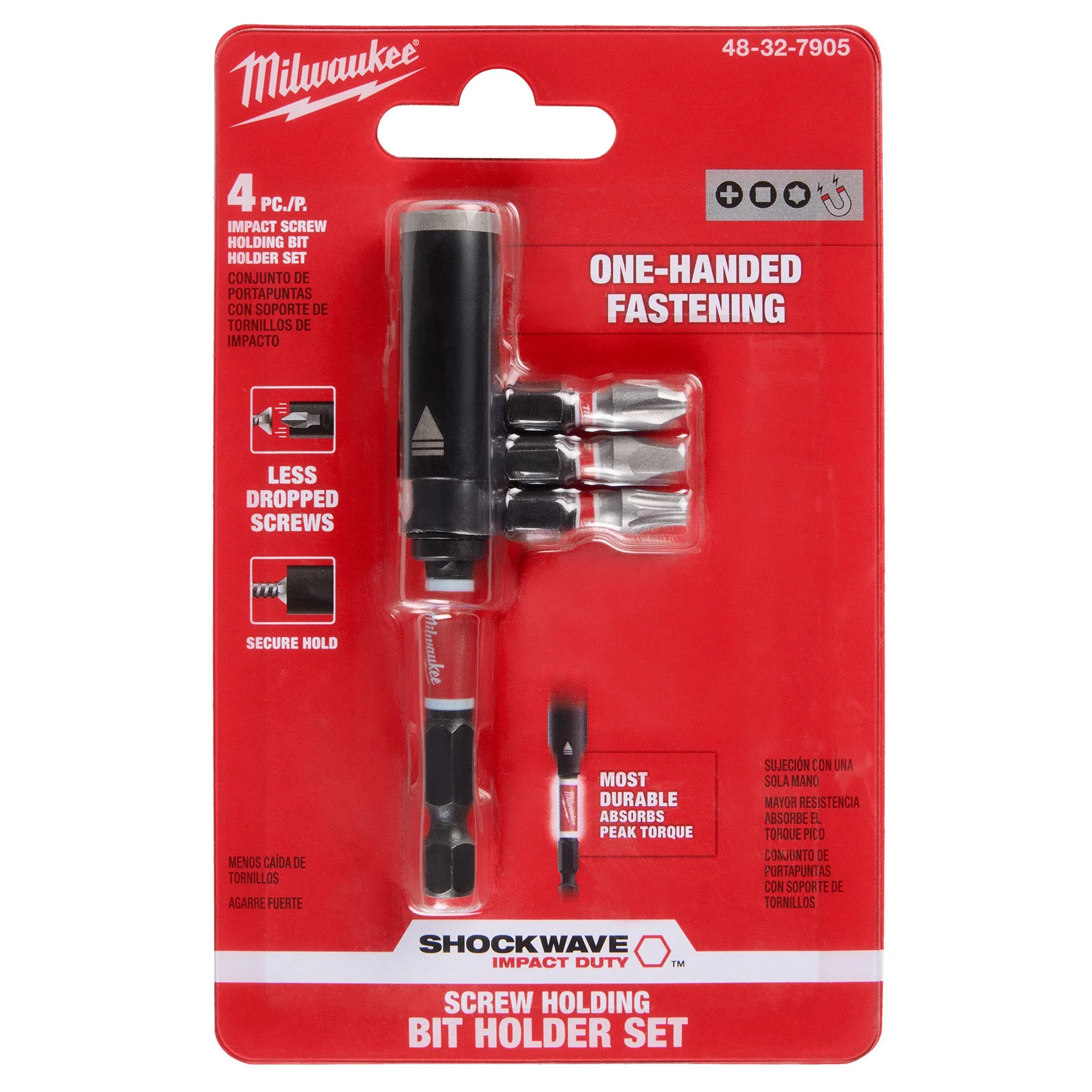 Milwaukee 48-32-7905 SHOCKWAVE™ Impact Duty 3in. Screw-Holding Bit Holder & Insert Bit Set (4Pc) - Image 2