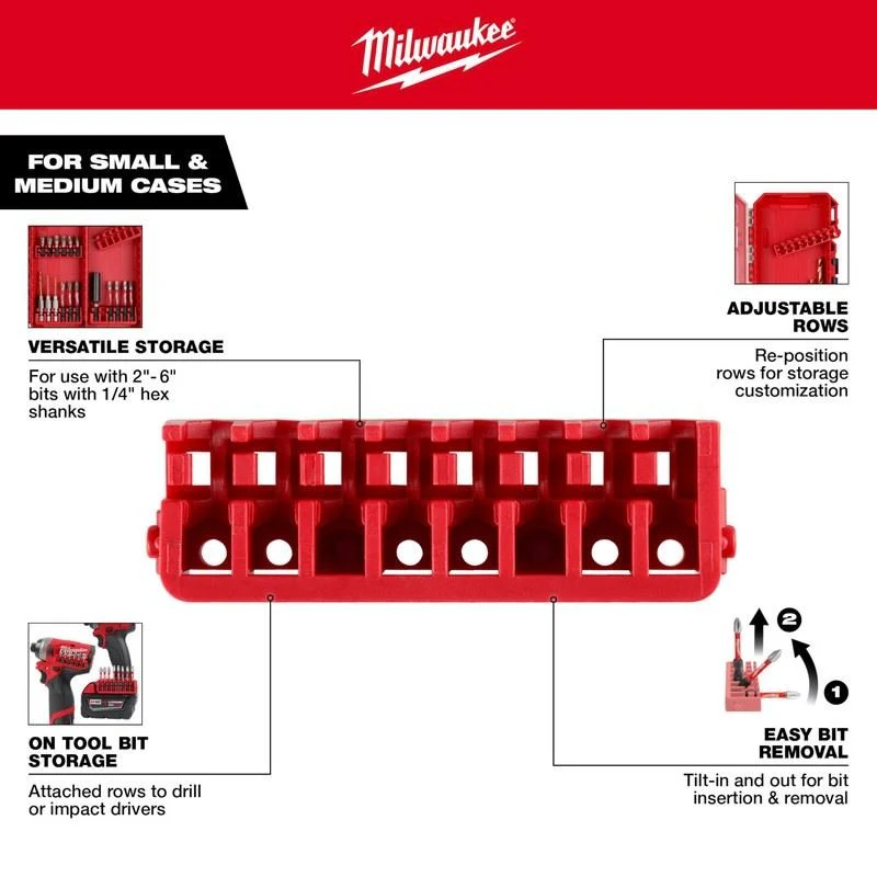 Milwaukee 48-32-9933 Small and Medium Case Rows for Impact Driver Accessories 5PK - Image 4