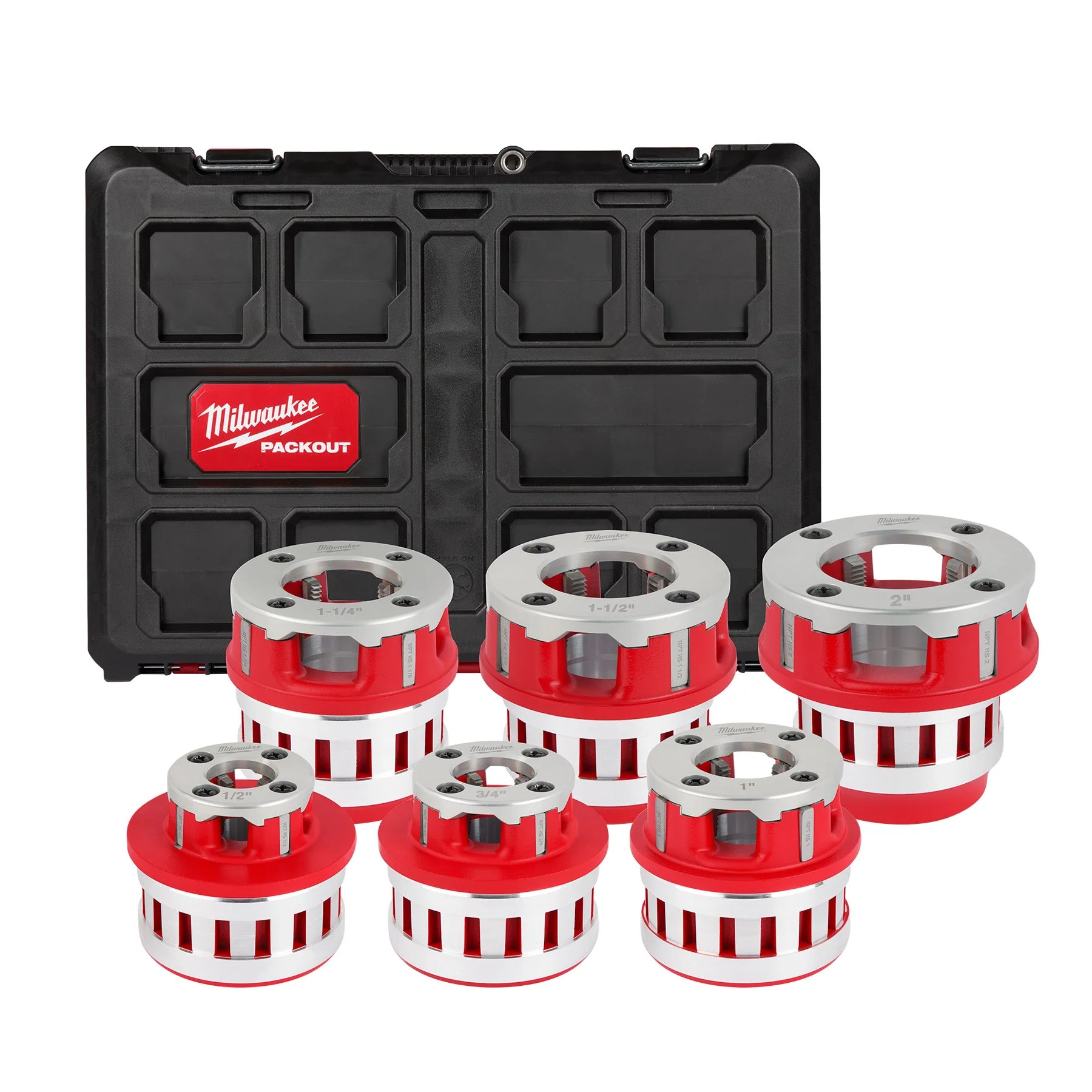 Milwaukee 48-36-1060 1/2"-2" High Speed NPT Portable Pipe Threading Forged Aluminum Die Head Kit - Image 3