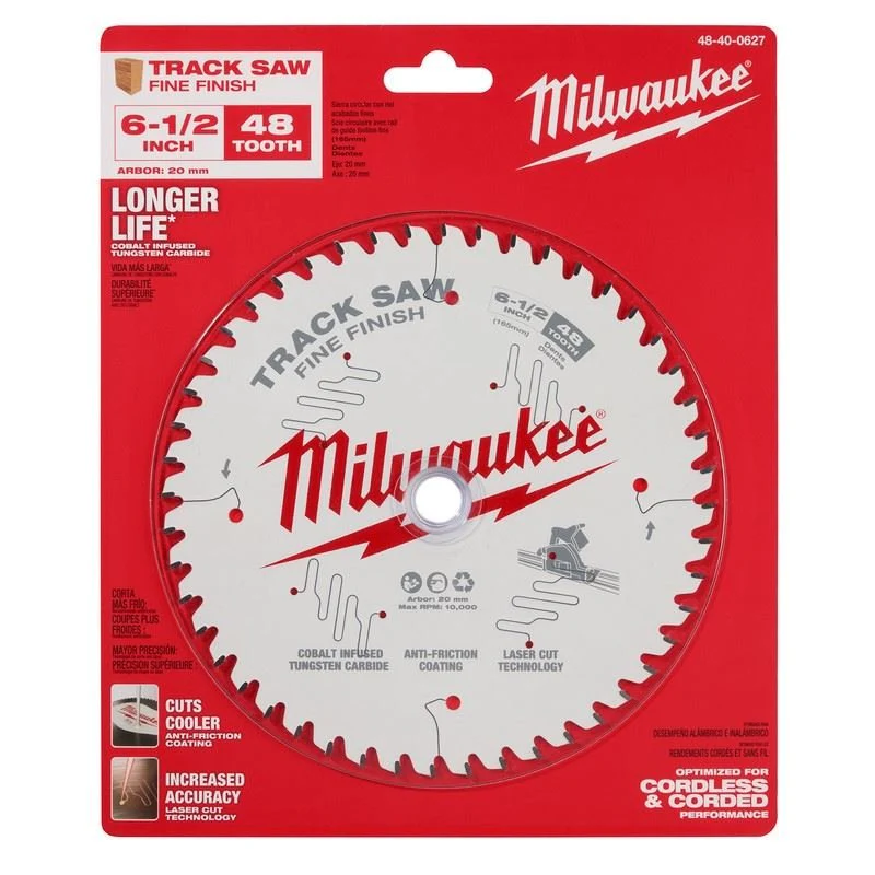 Milwaukee 48-40-0627 6-1/2in 48T Fine Finish Track Saw Blade - Image 2