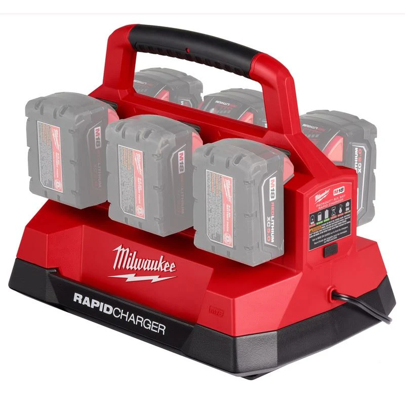 Milwaukee 48-59-1809 M18 PACKOUT Six Bay Rapid Charger - Image 8