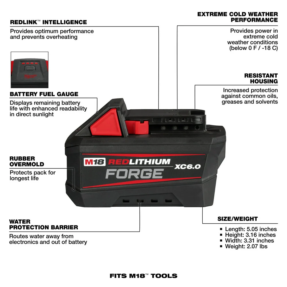 Milwaukee 48-59-1866 M18™ Dual Bay Super Charger Starter Kit with 2 XC 6.0 FORGE™ Batteries - Image 2