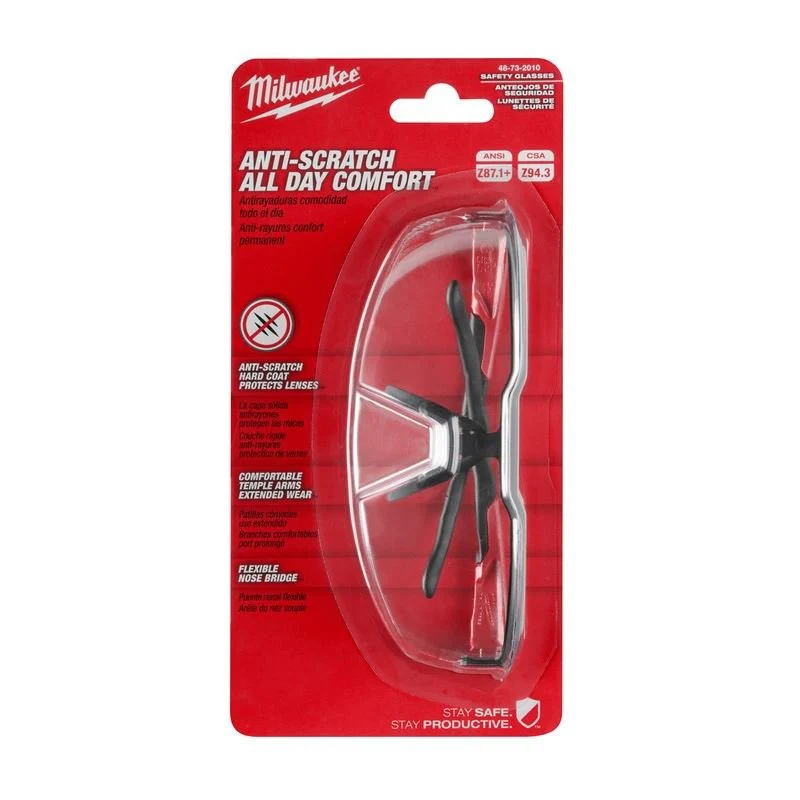 Milwaukee 48-73-2010 Clear Safety Glasses - Anti-Scratch Lenses - Image 10