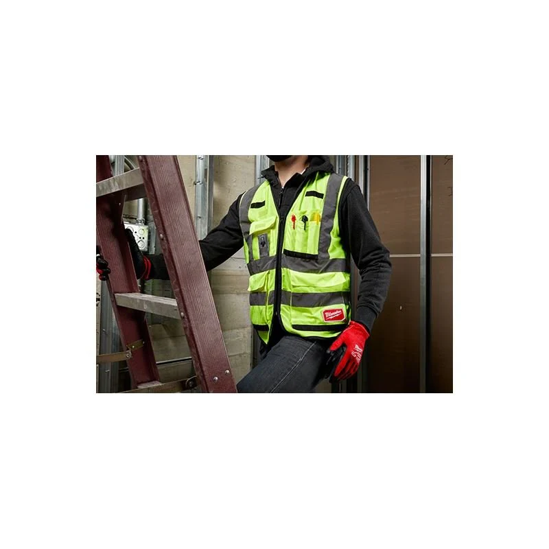 Milwaukee 48-73-5081 High Visibility Yellow Performance Safety Vest - S/M (CSA) - Image 3