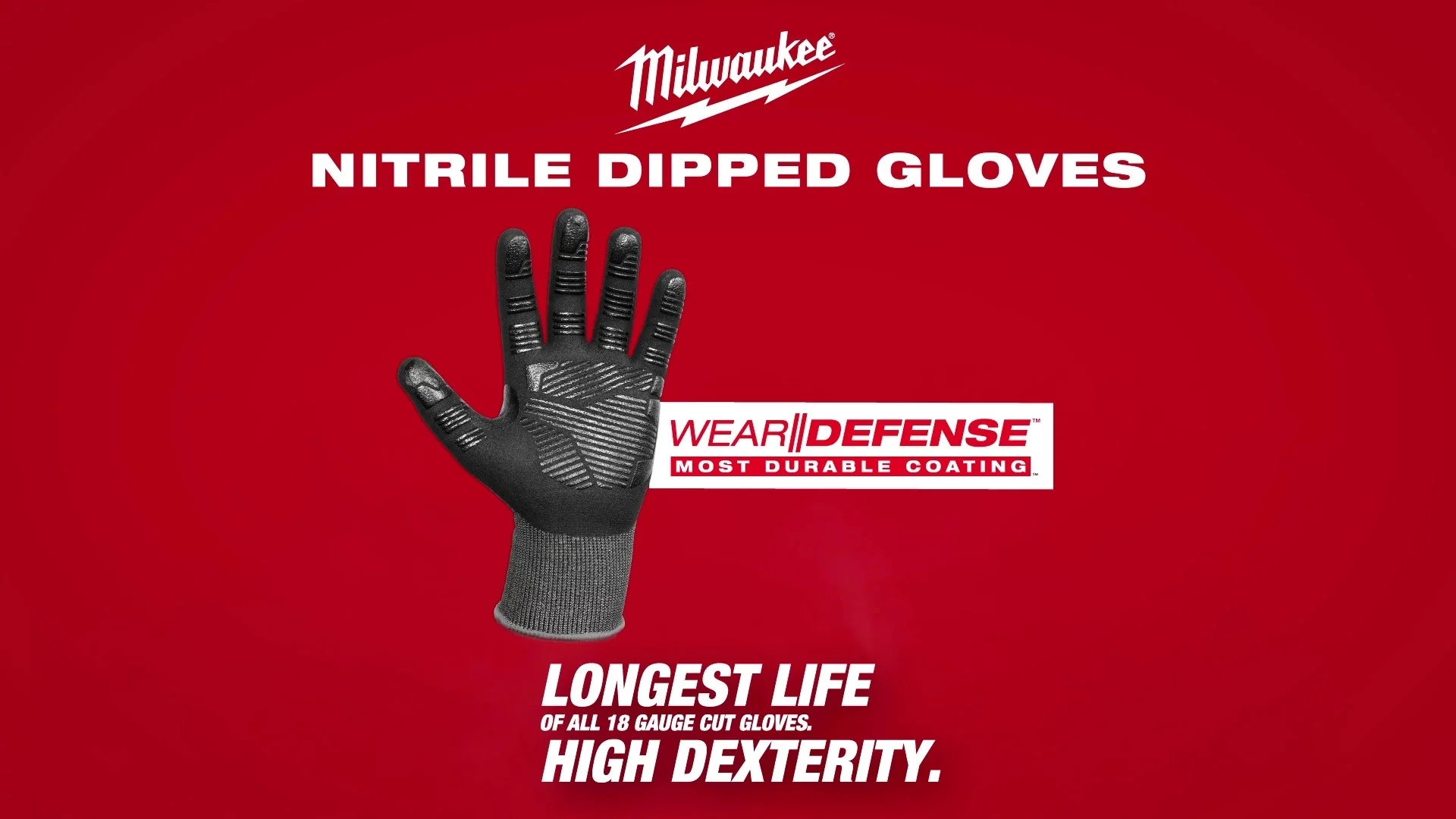 Milwaukee 48-73-6946 Cut Level 4 High Dexterity Nitrile Dipped Gloves with WEAR-DEFENSE™ Protection - XS - Image 3