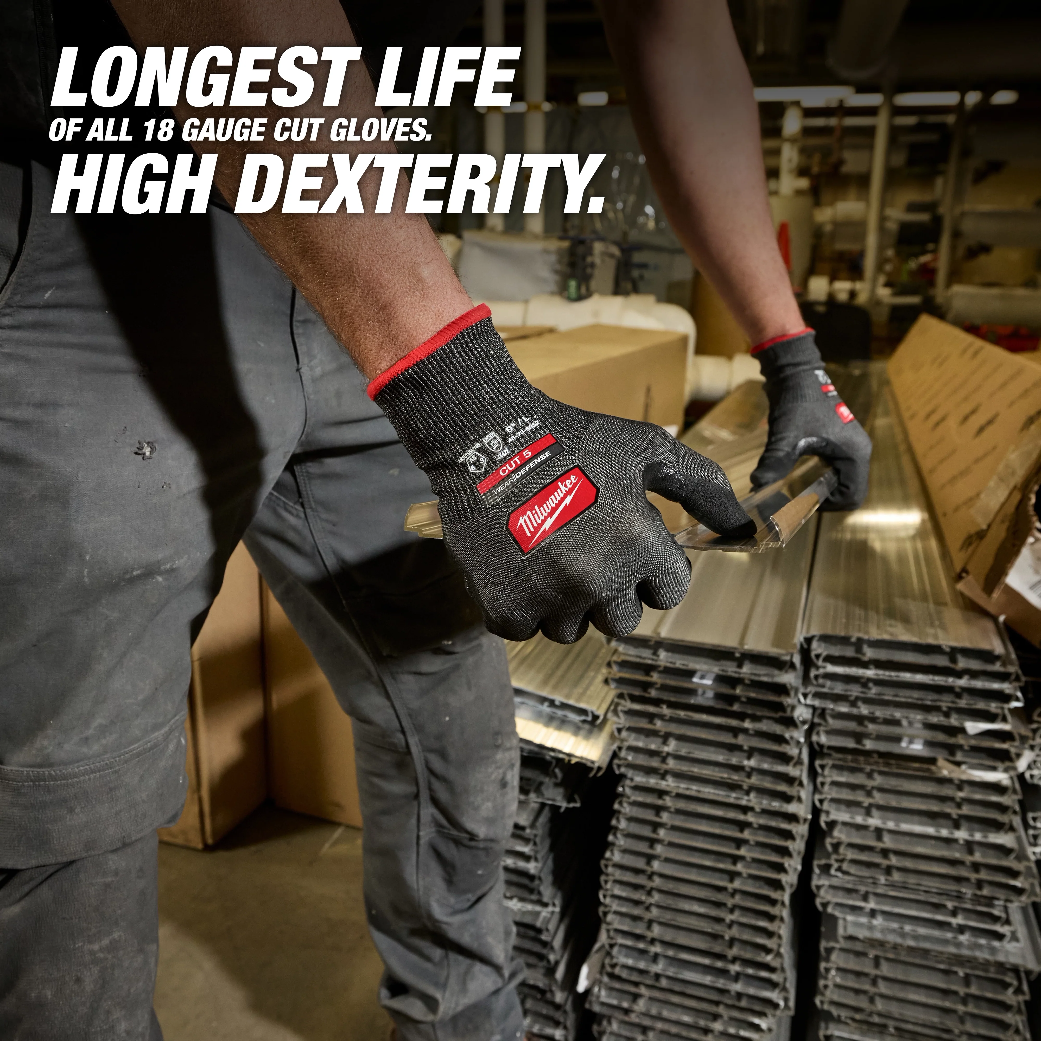 Milwaukee 48-73-6953 Cut Level 5 High Dexterity Nitrile Dipped Gloves with WEAR-DEFENSE™ Protection - XL - Image 4