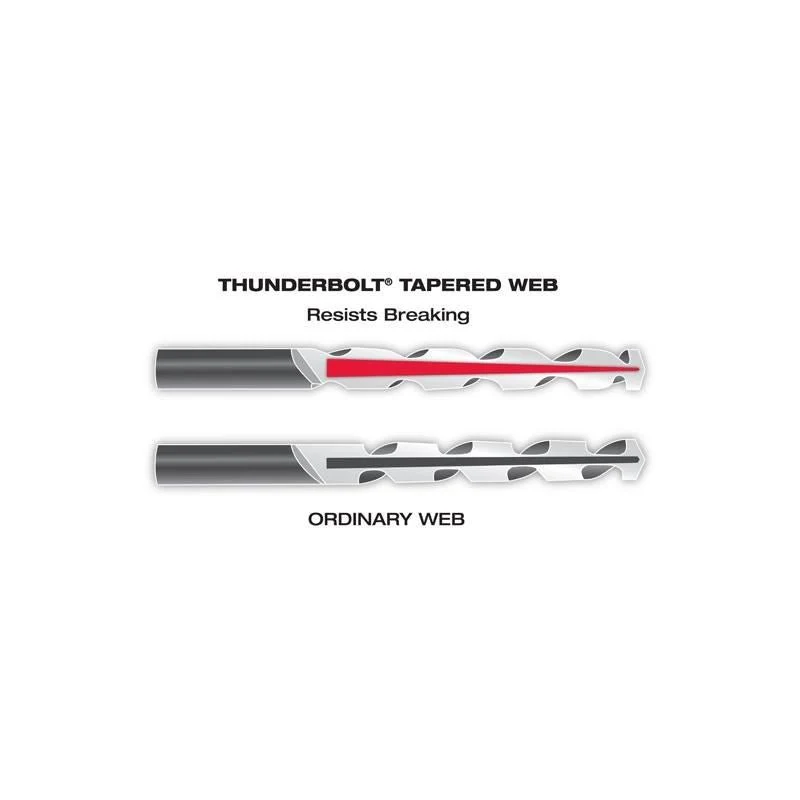 Milwaukee 48-89-2726 5/16"" Thunderbolt Black Oxide Drill Bit - Image 8