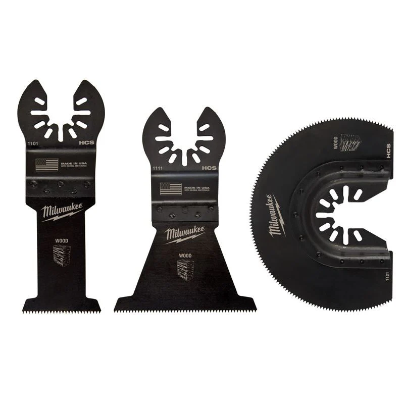 Milwaukee 49-10-9004 OPEN-LOK 3pc Wood Cutting Multi-Tool Blade Variety Pack - Image 2