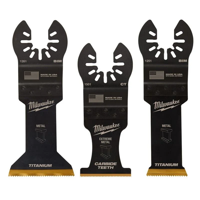 Milwaukee 49-10-9006 OPEN-LOK 3pc Metal Cutting Multi-Tool Blade Variety Pack - Image 2