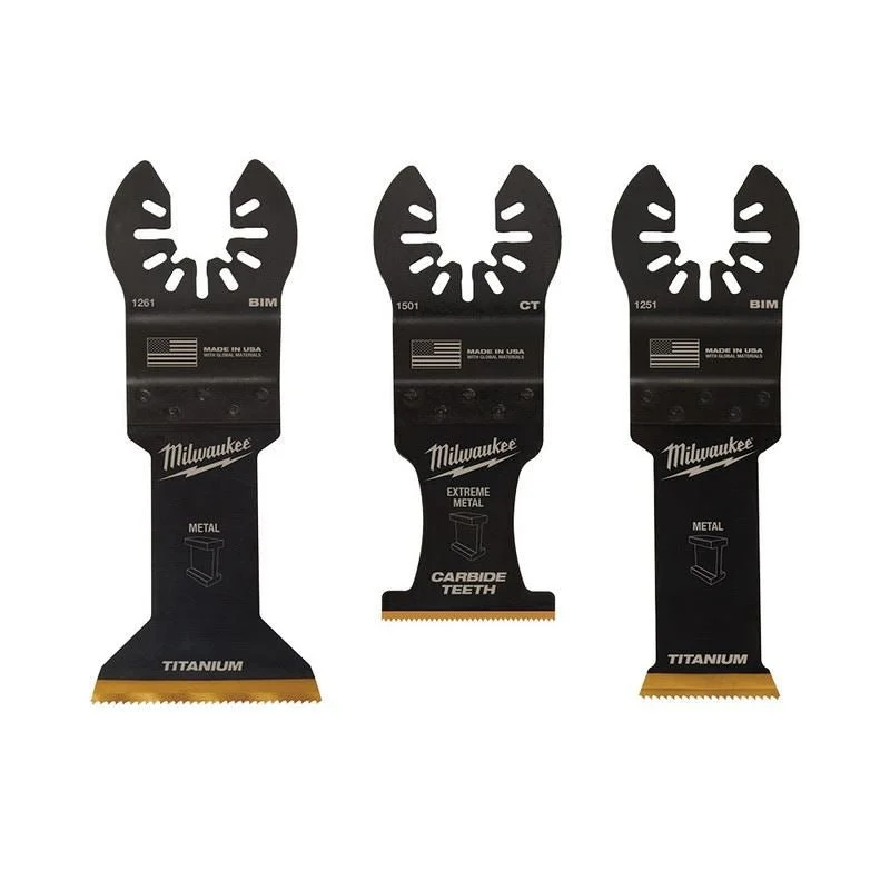 Milwaukee 49-10-9006 OPEN-LOK 3pc Metal Cutting Multi-Tool Blade Variety Pack - Image 3