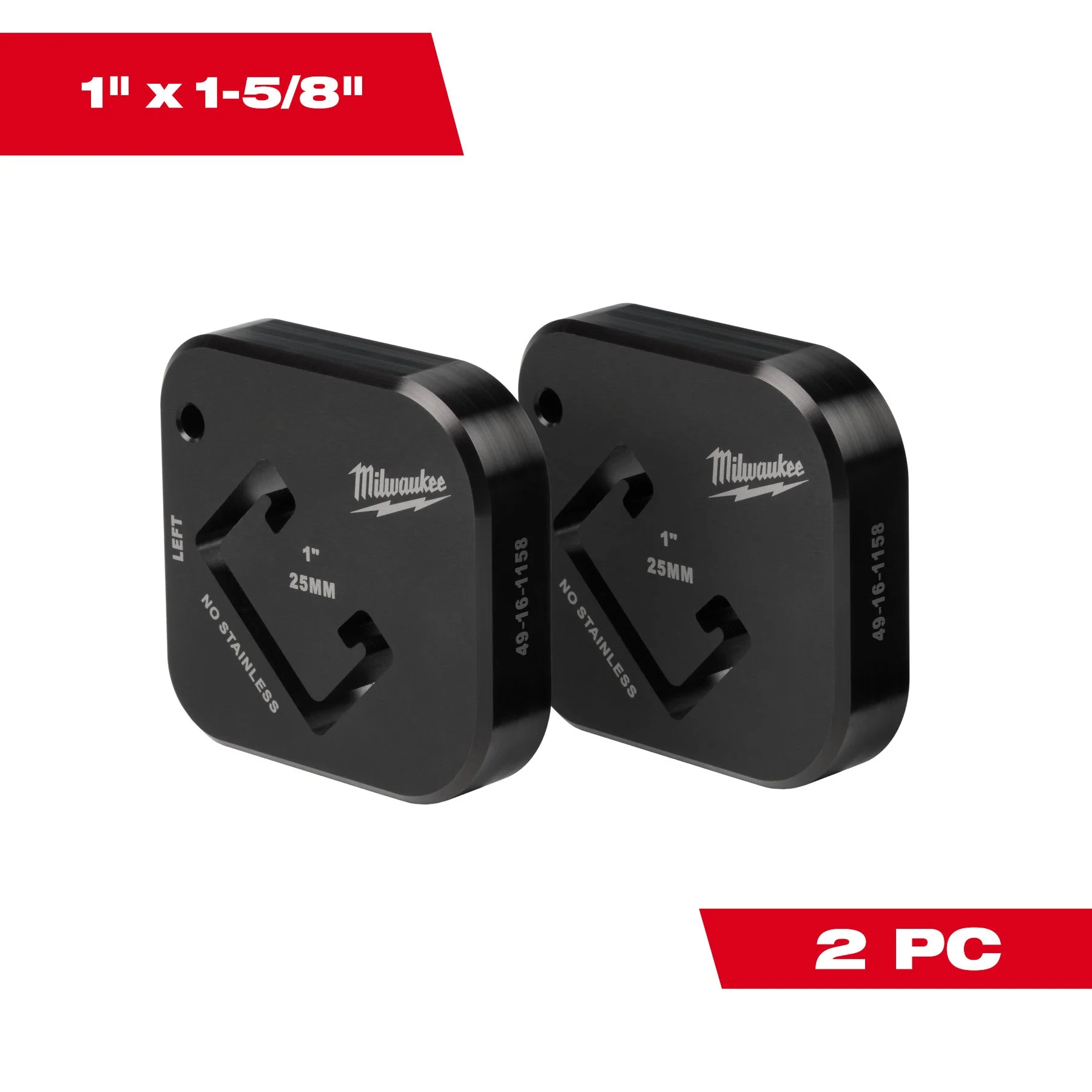 Milwaukee 49-16-1158 1" x 1-5/8 Strut Shearing Dies - Image 3