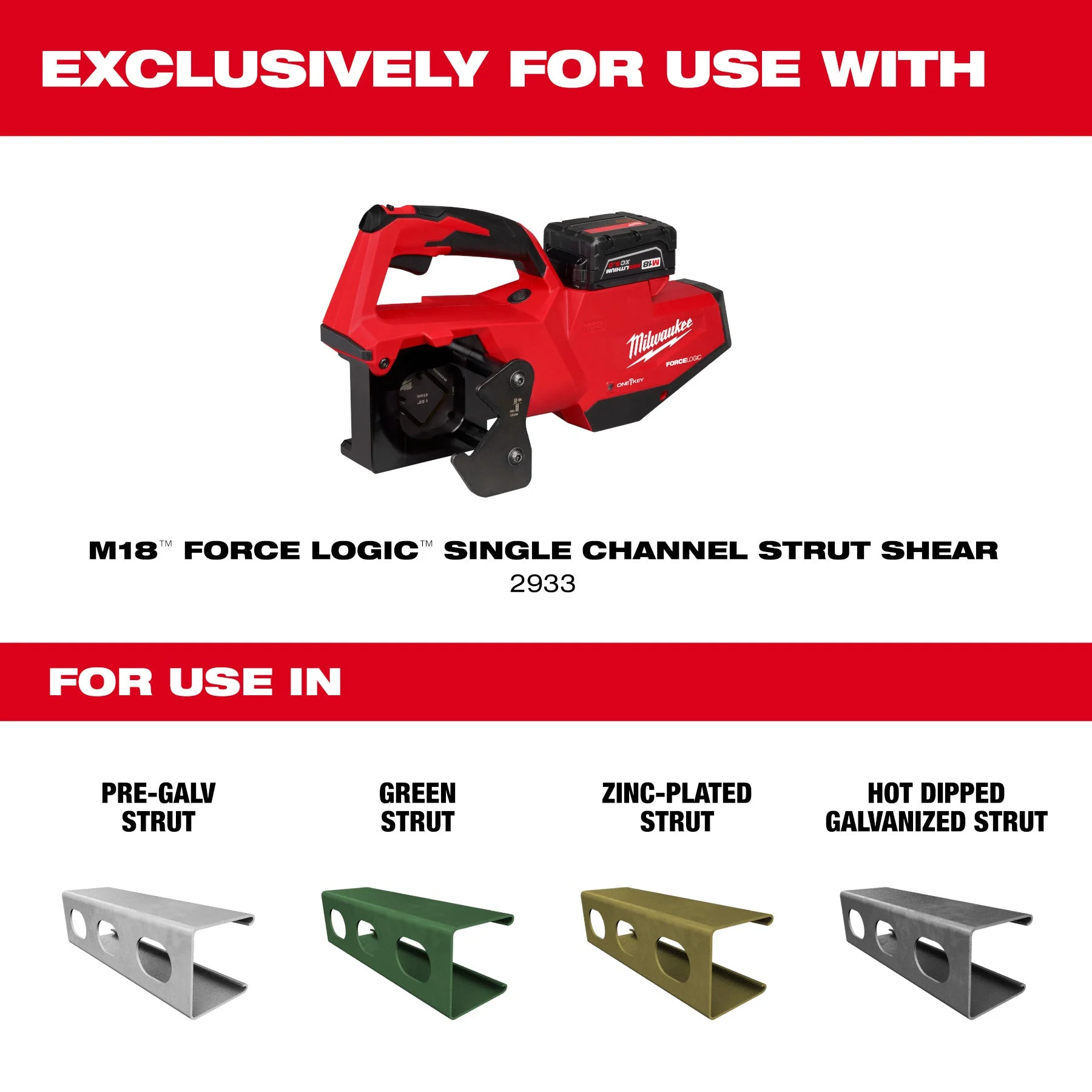 Milwaukee 49-16-1158 1" x 1-5/8 Strut Shearing Dies - Image 5