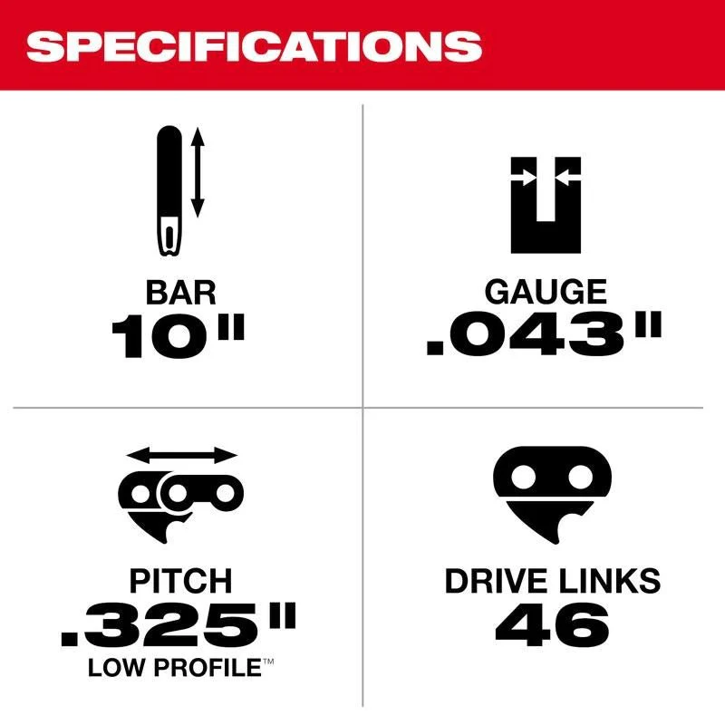 Milwaukee 49-16-2759 10in Telescoping Pole Saw Chain - Image 2