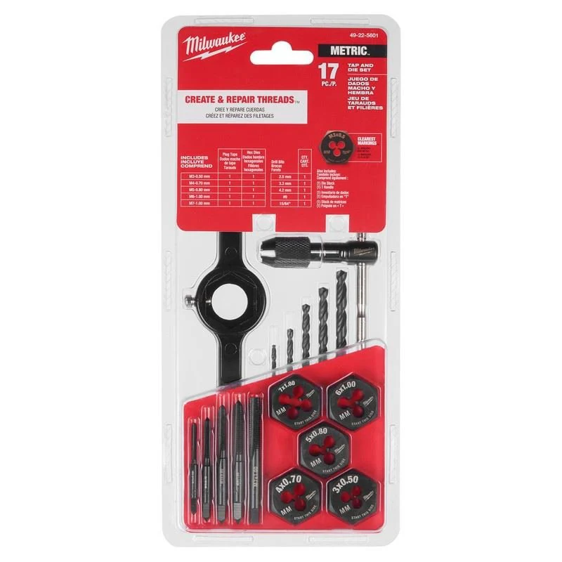 Milwaukee 49-22-5601 17PC Metric Tap and Die Set - Image 7