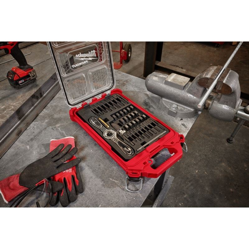 Milwaukee 49-22-5603 38PC Metric Tap and Die PACKOUT Set w/ Hex-LOK 2-in-1 Handle - Image 4