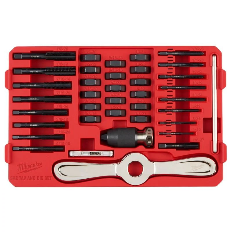 Milwaukee 49-22-5604 38PC SAE Tap and Die PACKOUT Set w/ Hex-LOK 2-in-1 Handle - Image 4