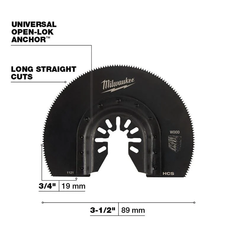 Milwaukee 49-25-1121 OPEN-LOK 3-1/2 in Hcs Segmented Wood Blade 1 Pk - Image 5