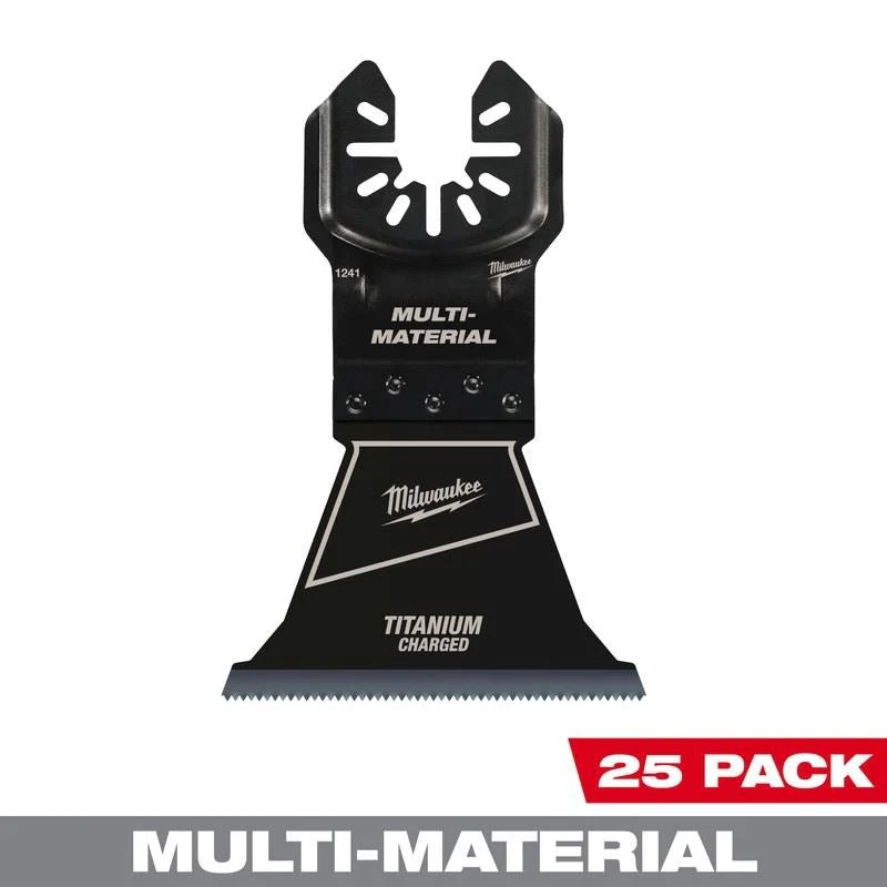 Milwaukee 49-25-1248 MILWAUKEE OPEN-LOK 2-1/2in TITANIUM CHARGED Bi-Metal Multi-Material Multi-Tool Blades 25PK