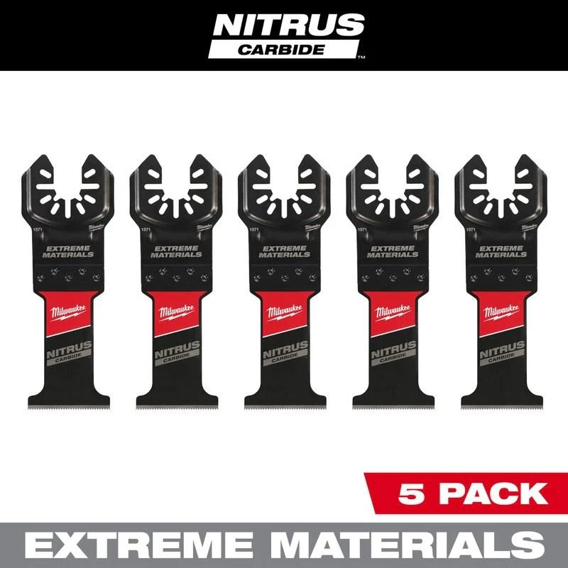 Milwaukee 49-25-1575 NITRUS CARBIDE Extreme Materials Universal Fit OPEN-LOK Multi-Tool Blade - 5pk - Image 17