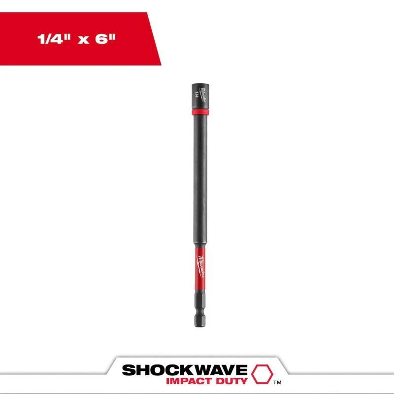 Milwaukee 49-66-4582 SHOCKWAVE Impact Duty 1/4in x 6in Magnetic Nut Driver - Image 3