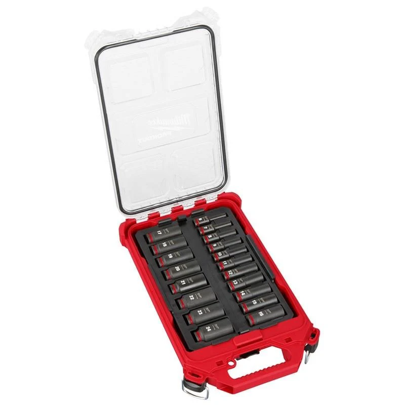 Milwaukee 49-66-6801 SHOCKWAVE Impact Duty Socket 3/8in Dr 19PC MM PACKOUT Set - Image 2