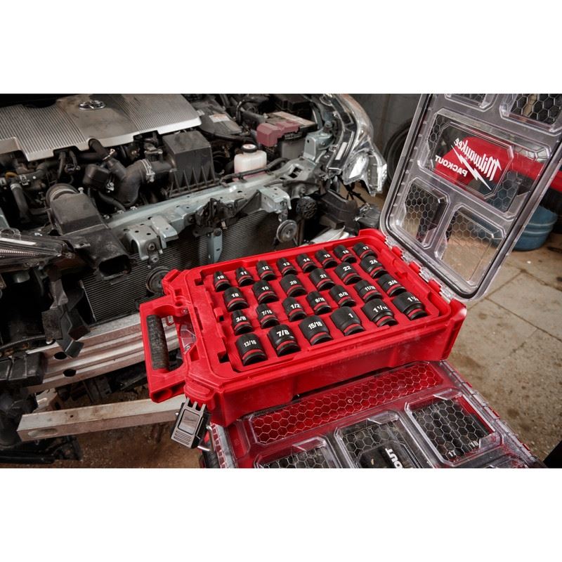 Milwaukee 49-66-6804 SHOCKWAVE Impact Duty Socket 1/2in Dr 27PC MM PACKOUT Set - Image 3