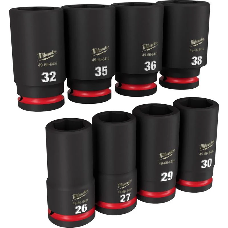 Milwaukee 49-66-7020 8PC SHOCKWAVE Impact Duty 3/4in Drive Metric Deep 6 Point Socket Set - Image 3