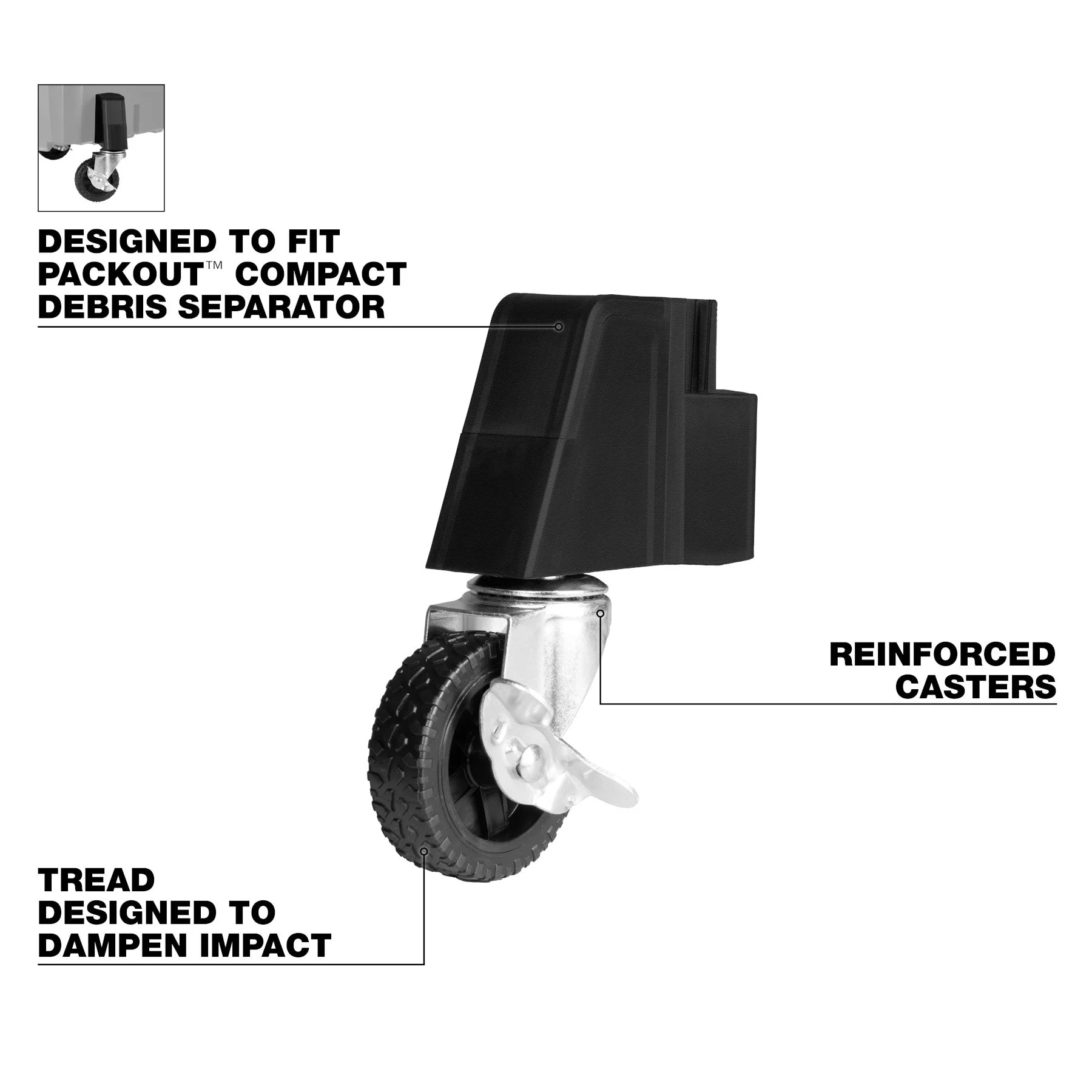 Milwaukee 49-90-2201 Caster Kit for Debris Separator - Image 5