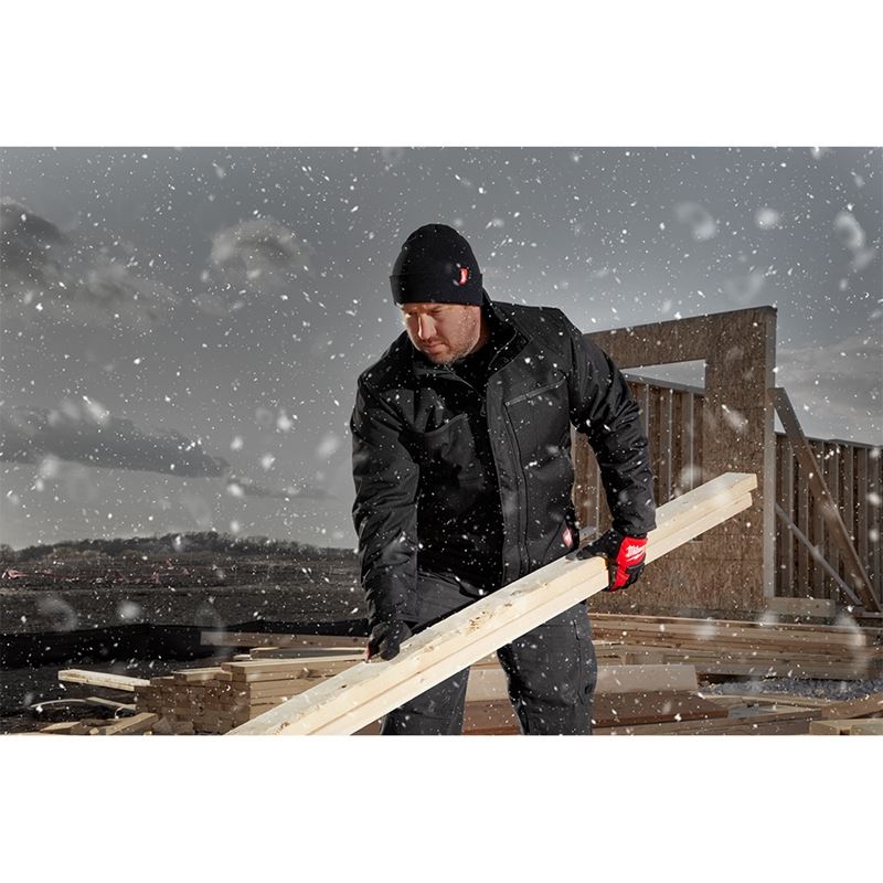 Milwaukee 506B Acrylic Cuffed Beanie - Black - Image 3