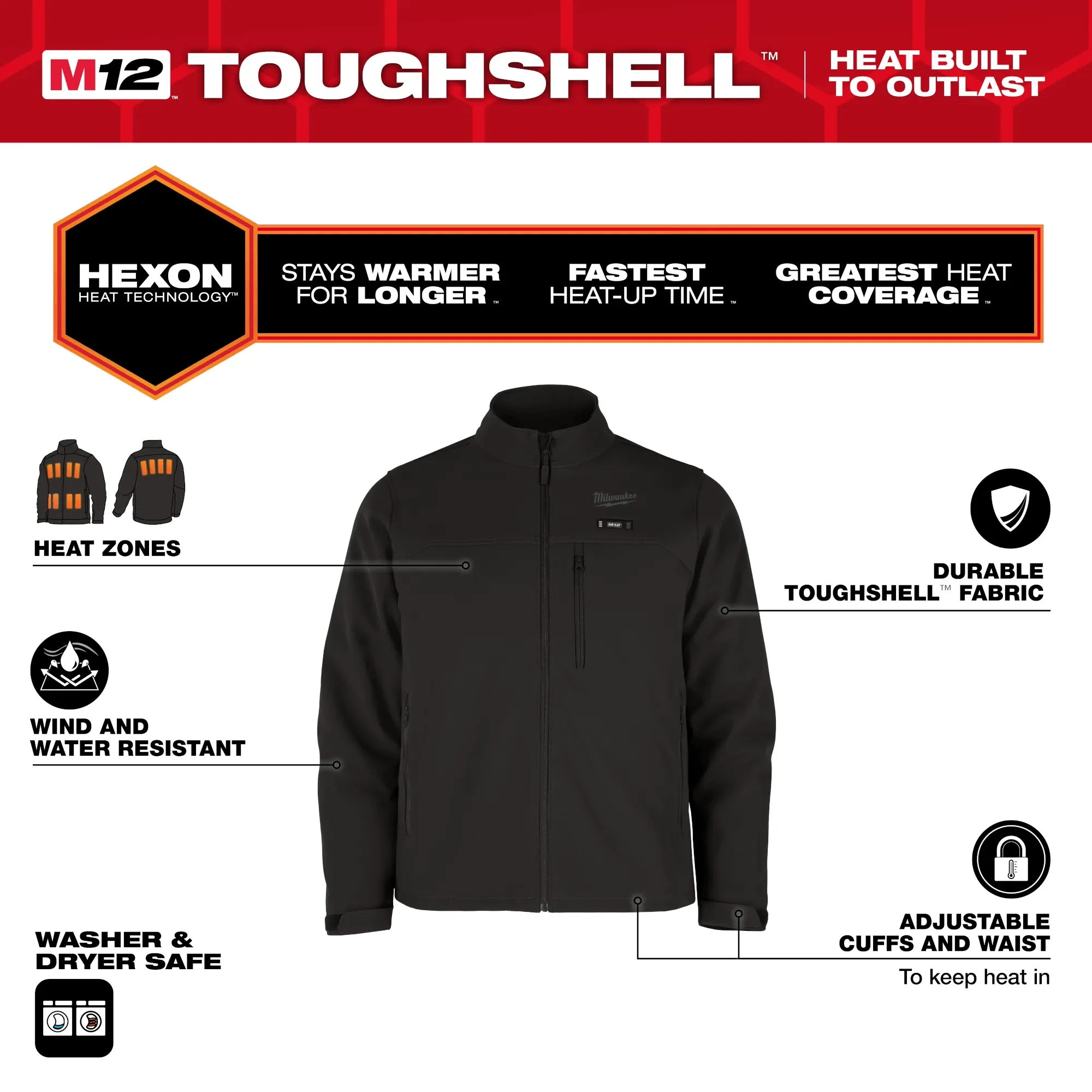 Milwaukee M100-21 M12™ Heated TOUGHSHELL™ Jacket - Image 10