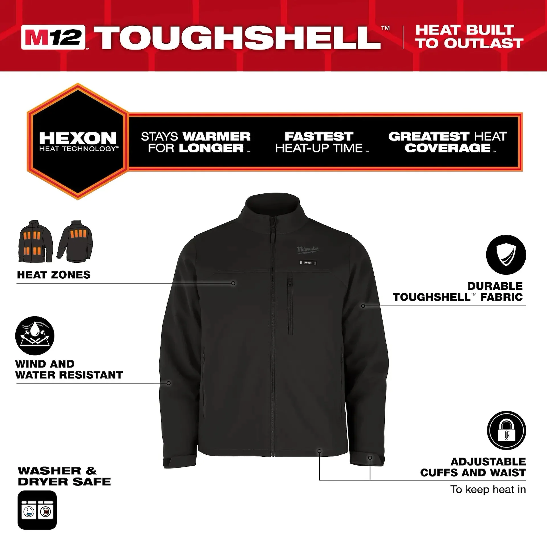 Milwaukee M100-21 M12™ Heated TOUGHSHELL™ Jacket - Image 2