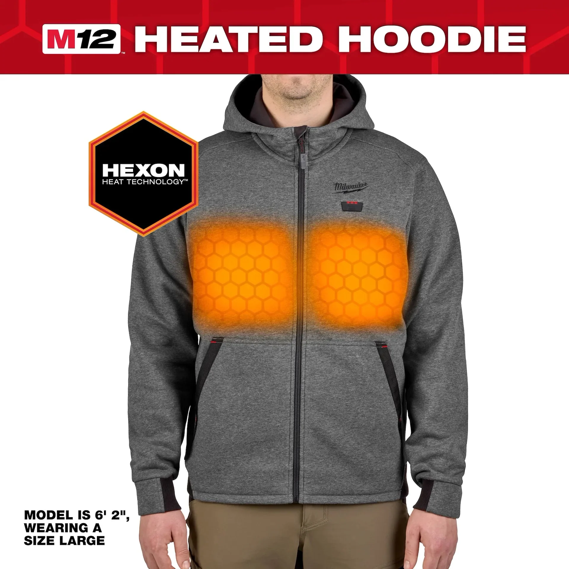 Milwaukee M12 Heated Hoodie - Grey MED