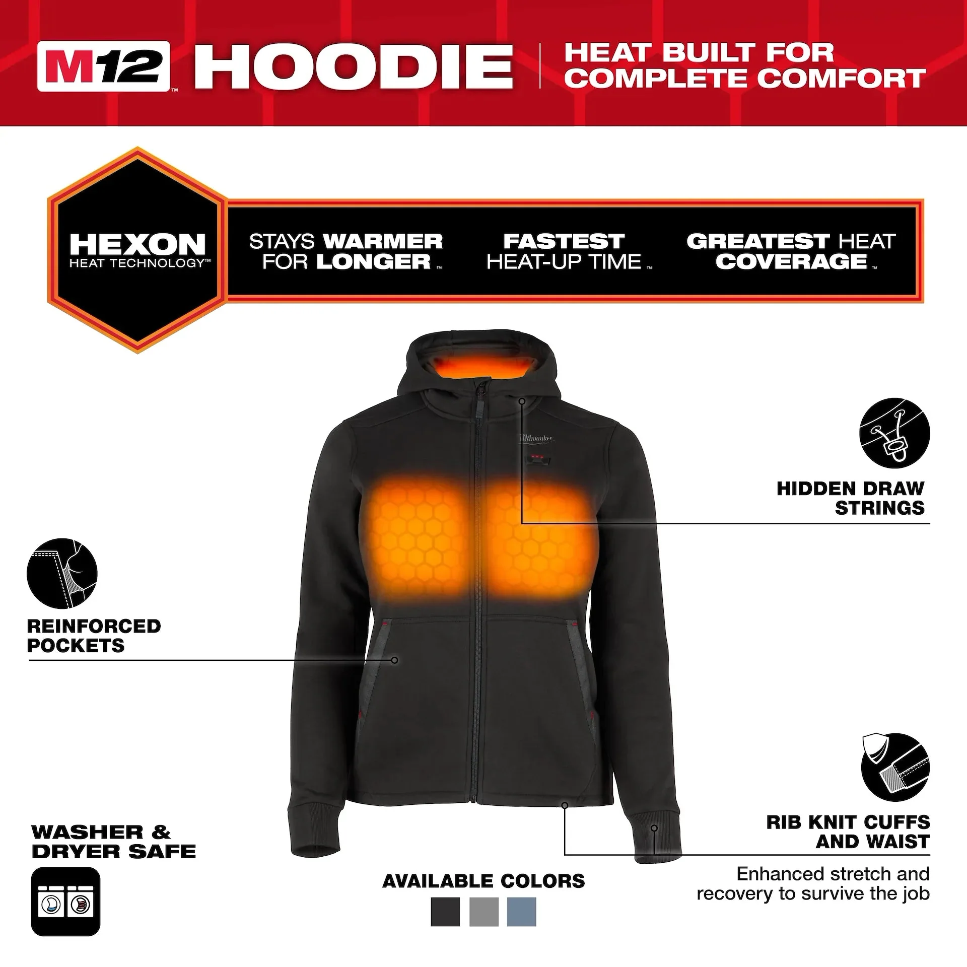 Milwaukee M12™ Women's Heated Hoodie - Black - Image 4