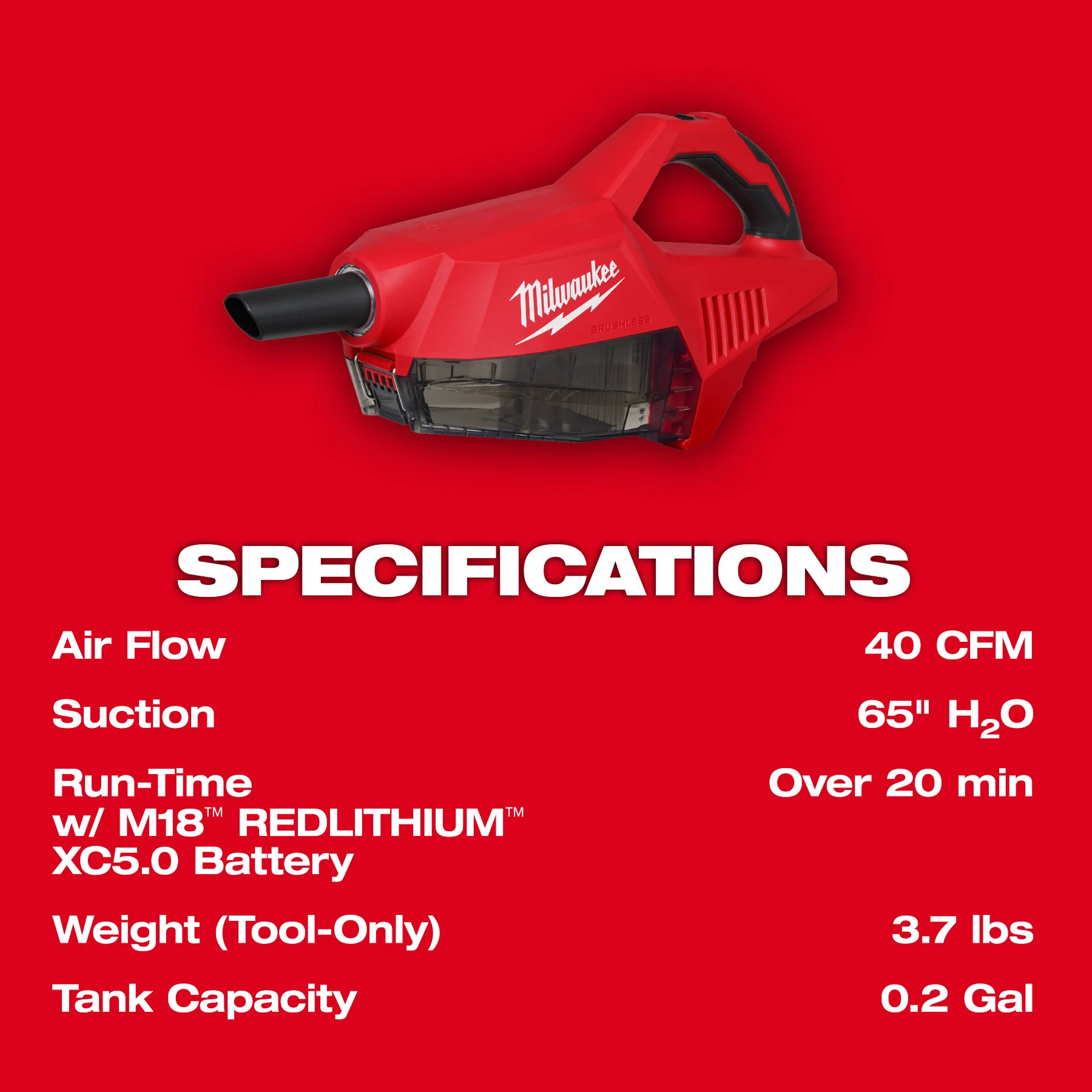 Milwaukee M18™ Brushless Handheld Vacuum 0892-20 - Image 5