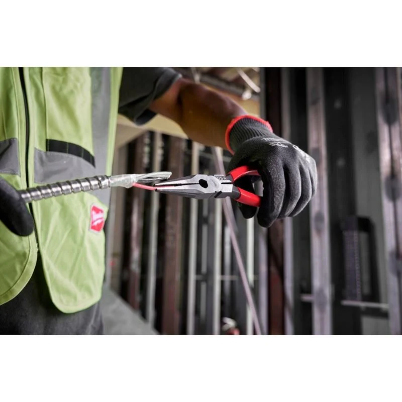 Milwaukee MT505 8in Long Nose Dipped Grip Pliers (USA) - Image 12